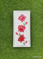 Crimson Lotus Vertical Wall Panel with Crystal Accents - view 1