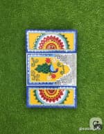Peacock Jharokha & Mandala Three-Panel Wall Set - view 1