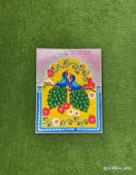 Twin Peacock in Jharokha – Hand-painted Wall Art - view 1