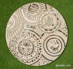 Auspicious Mandala Circular Wall Plate – Cream & Mirror - view 1