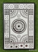 Evil Eye Mandala Wall Decor – Burgundy Frame - view 1