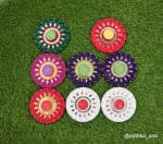 Multicolour Lotus Diya Plate Set of 6 – Festive Tealight Set - view 1