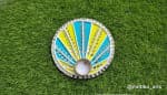 Sunburst Mosaic Diya Plate Set of 2 – Yellow & Aqua 4 inch - view 1