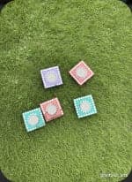 Diwali Edition Pastel Diya Stand Set of 4 – Square Tealights - view 1