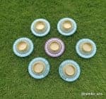Pastel Mirror Mosaic Diya Plate Set of 4 – 6 inch - view 1