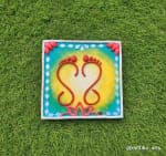 Lakshmi Charan Square Wall Plate – Vibrant Tropical Tones - view 1