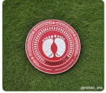 Red & White Lakshmi Charan Wall Plate – Folk Style 12 inch - view 1