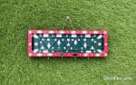 Rectangle Mosaic Key Holder – Pink Frame Mirror Lattice - view 1