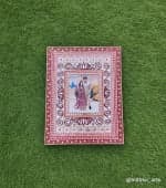 Couple Portrait Mandala Photo Frame – Ivory & Crimson - view 1