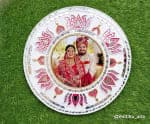 Lotus Veil Wedding Photo Frame – Ivory & Pink - view 1