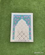 Pichwai Lotus Jharokha Wall Frame – Cream, Teal & Pink - view 1