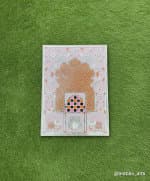 Pichwai Taj Mahal Jharokha Wall Frame – Blush & Mirror - view 1