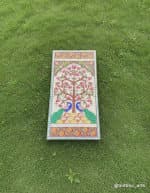 Tree of Life with Twin Peacocks Vertical Wall Panel - view 1