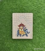 Traditional Peacock in Cream Jharokha Wall Panel - view 1