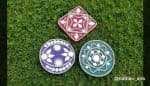 Curvy Pattern Fridge Magnet Set of 3 – Mirror Lippan Round & Diamond - view 1