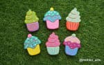 Cupcake Fridge Magnet Set of 6 – Hand-Painted Clay - view 1
