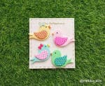 Bird Fridge Magnet Set of 4 – Colourful Hand-Painted Clay - view 1