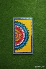 Half-Mandala Wall Panel – Mustard, Red & Emerald - view 1