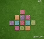Mini Frame Wall Tiles – Set of 9 Multicolour Lippan Squares - view 1