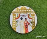 Palace-Theme South Indian Wedding Frame – Gold Mandap - view 1