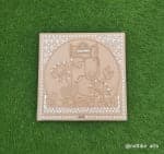 Shri Ganesha Lotus Embossed Wall Panel – Peach Single Tone - view 1