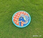 Ganesha with Jaal Effect Wall Plate – Orange & Teal - view 1