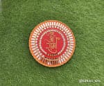 Jai Shree Ram Round Wall Plate – Red Centre with Mirror Border - view 1