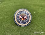 Evil-Eye Jagannathji Mandala Wall Plate – Cream & Royal Blue - view 1