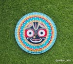 Jagannathji Dotted Mandala Wall Plate – Cream & Blue - view 1
