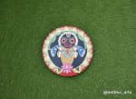 Standing Jagannathji on Lotus Wall Plate – Cream & Red Mandala - view 1