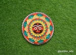 Jagannathji Triple Mandala Wall Plate – 24 inch Bold Tones - view 1