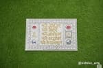 Namokar Mantra Rectangular Frame – Ivory with Lotus & Peacock - view 1