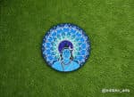 Adiyogi Shankarji Wall Plate – Blue Lotus Mandala 16 inch - view 1