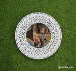 White Lotus-Petal Mandala Wall Mirror – 22 inch - view 1