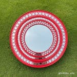 Red & Silver Mosaic-Mirror Wall Mirror – 18 inch - view 1