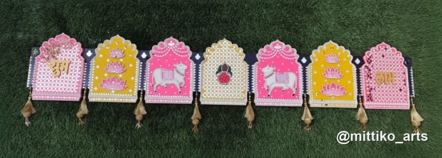 Sheesh Mahal Cow Pichwai Toran – 43 inch with Tassels