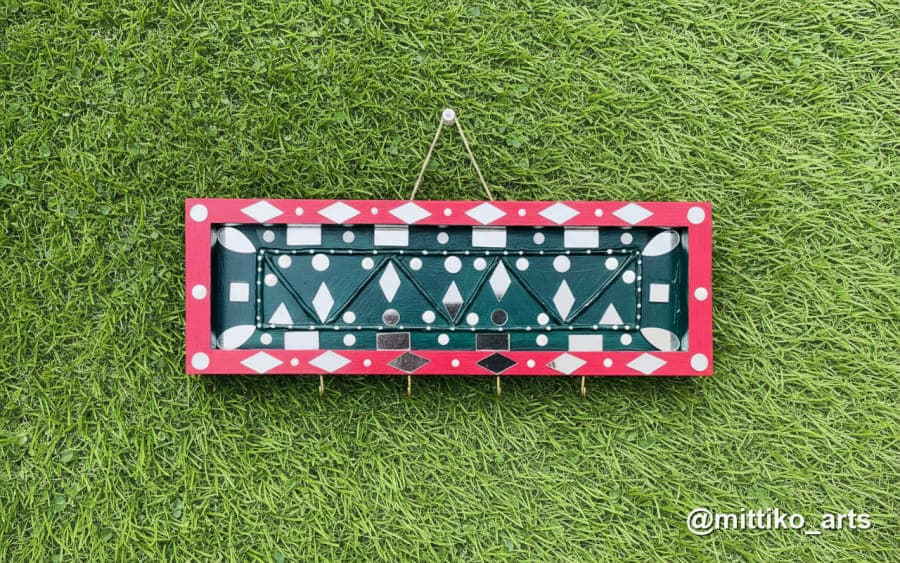 Rectangle Mosaic Key Holder – Pink Frame Mirror Lattice