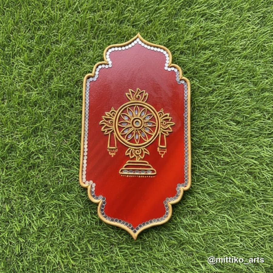 Sheesh Mahal Chakra Jharokha Wall Frame – Single Panel